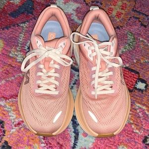 Women's Hoka Bondi 8 in Rose Latte